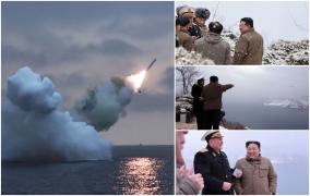 Coreea de Nord a lansat mai multe rachete de croazieră de pe un submarin. Liderul Kim Jong Un a supravegheat operaţiunea