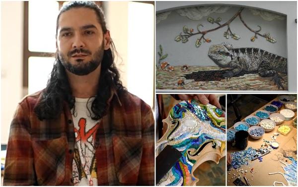 Iulian şi-a transformat pasiunea în artă, iar acum vinde lucrări de mii de euro. Un singur metru pătrat de mozaic poate ajunge la 5.000 de euro