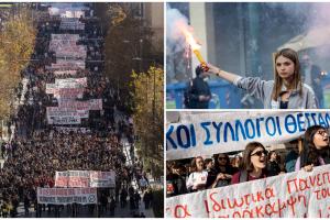 Parlamentul grec a aprobat universitățile private străine, în ciuda protestelor violente din ultimele săptămâni. Mii de studenţi, în stradă: s-a aruncat şi cu cocktailuri Molotov
