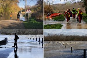 Dezastru în Franța, după furtuna Monica. Un tată și cei doi copii ai săi, măturați de ape când încercau să treacă cu maşina un pod. Alte 7 persoane, dispărute