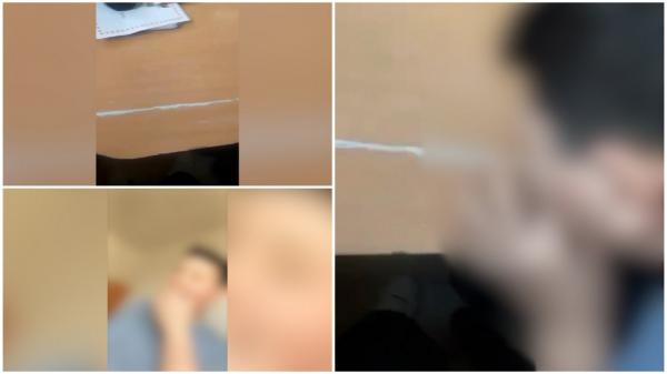 Elev, filmat cum trage pe nas cretă de pe bancă, într-o şcoală generală din Maramureş