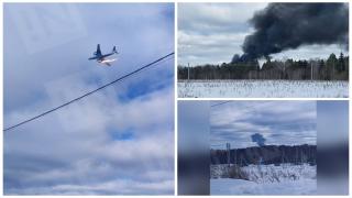 Un alt avion militar Il-76 s-a prăbușit în Rusia: 15 morţi. Momentul în care aeronava cade cu motorul în flăcări. VIDEO