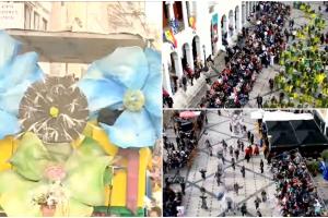 Speranţa şi optimismul, celebrate la parada din oraşul grecesc Patras. De la balcoane au fost aruncate tablete de ciocolată