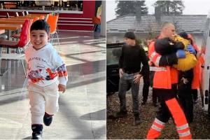 Radu Aryan, copilul de 2 ani dispărut în Botoşani, a fost găsit în viaţă. Primele imagini după ce a fost salvat de trei polițiști 