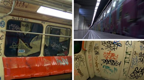 Motivul pentru care Metrorex nu curăţă trenurile acoperite cu graffiti: "4 ani sigur va trebui să mergem înainte cu ele"