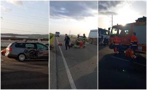 Motociclist mort pe DN1, după un impact dezastruos la Sântimbru. A fost aruncat pe asfalt, iar motorul s-a făcut praf