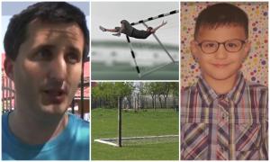 ANIMAŢIE. Micul Darius, la un pas de moarte la 6 ani, strivit de o poartă neasigurată pe un teren de fotbal din Bihor. Cum l-a găsit tatăl său