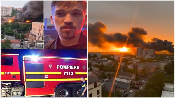 Incendiu în Bucureşti, la o hală dezafectată. Martorii povestesc clipele de groază prin care au trecut: "Ţipă, sunt speriaţi, o femeie a leşinat"