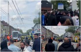 Un băieţel român de 7 ani a murit, după ce a fost călcat de tramvai în Germania. Rudele copilului au venit disperate la faţa locului