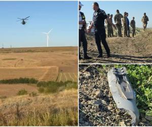 Drona doborâtă, căutată între Băleni și Cudalbi din judeţul Galaţi. Un fragment din proiectil a fost găsit