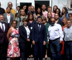 Nicușor Dan le-a dat o problemă de matematică elevilor din Curcani, la deschiderea anului școlar