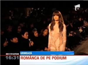 O romanca a stralucit pe podium la Saptamana modei de la Milano