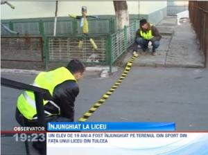 Un elev din Tulcea a fost injunghiat chiar pe terenul de sport