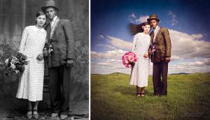 Galerie foto! Poze alb-negru ale unui român din secolul XX, transformate spectaculos