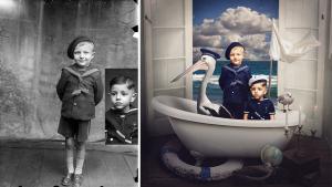 Galerie foto! Poze alb-negru ale unui român din secolul XX, transformate spectaculos
