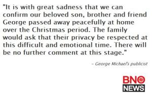 A murit George Michael. Cântărețul britanic de 53 de ani s-a stins la reședința sa. ”E o moarte inexplicabilă, dar nu suspectă”, spune poliția