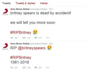 Furtună pe Internet: Moartea lui Britney Spears, anunțată pe un cont oficial de Twitter. Lovitură a hackerilor?