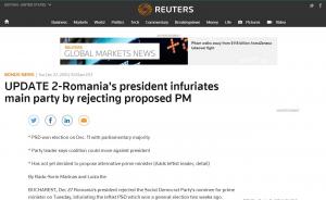 Presa internaţională despre războiul Dragnea - Iohannis: "Preşedintele României înfurie PSD-ul" (UPDATE)