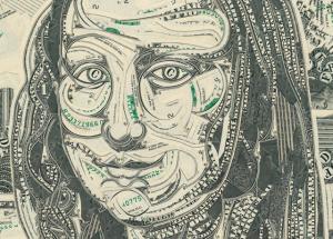 VIRAL: Un artist creează opere de artă din dolari americani (GALERIE FOTO)