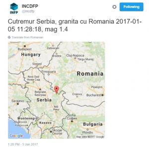 CINCI CUTREMURE s-au produs în România în ultimele 24 de ore