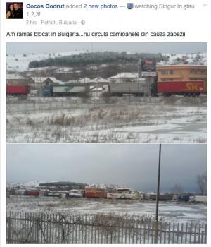 Români rămaşi blocaţi şi în Bulgaria, din cauza viscolului