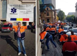 Protest NAŢIONAL al angajaţilor Serviciilor de Ambulanţă! Salvatorii cer ambulanţe noi şi renunţarea la tăierea sporurilor!