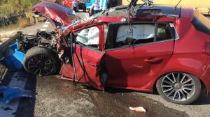 O şoferiţă din Vâlcea a depăşit o maşină care depăşea un TIR şi a fost făcută PRAF de un alt camion
