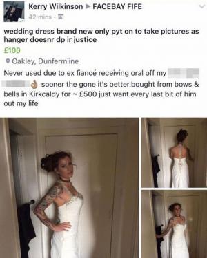 Şi-a scos rochia de mireasă la vânzare pe Facebook, după ce şi-a părăsit iubitul. Anunţul a devenit viral pe internet