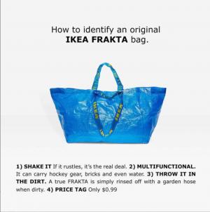 VIRAL! Replica GENIALĂ a companiei IKEA, după ce brandul Balenciaga a lansat o geantă care arată aproape identic cu sacoşa Ikea de 99 de cenţi