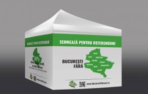 În Bucureşti a fost instalat primul cort pentru strângerea de semnături pentru DEMITEREA primarului Capitalei, Gabriela Firea