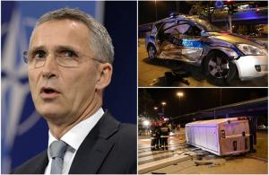 Secretarul general al NATO, implicat într-un GRAV ACCIDENT la Varşovia. Sunt patru răniţi, un poliţist a fost descarcerat (GALERIE FOTO)