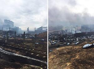 Imagini APOCALIPTICE după incendiul care a mistuit o fabrică de uleiuri din Orăştie - GALERIE FOTO