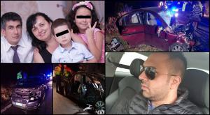 Familie nenorocită după un Live pe Facebook la volan, la 200 km/oră. Fetiţa a murit, frăţiorul ei este în comă, părinţii la spital (Video)