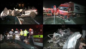 Accident groaznic pe centura Cluj-Napoca. A murit pe loc după ce a intrat cu maşina pe contrasens şi s-a ciocnit frontal cu un TIR
