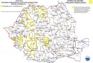 Cod galben de inundaţii în România. Hidrologii anunţă viituri şi depăşiri ale cotelor pe mai multe râuri. Harta zonelor afectate