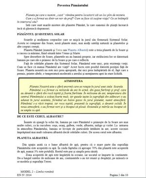 Subiecte Evaluarea națională 2018 clasa IV limba română