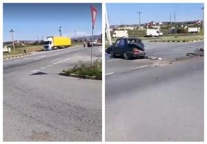 Accident cumplit pe centura orașului Drobeta! Un bărbat a murit după ce mașina lui a fost izbită în plin de două TIR-uri