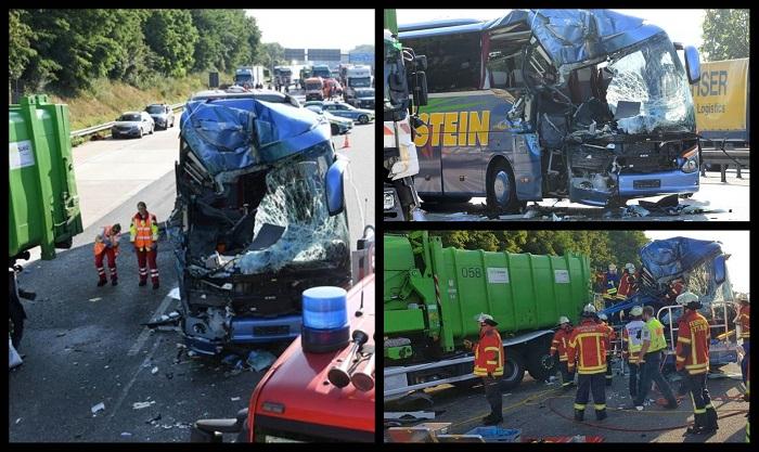 Accident Groaznic In Germania Cu 31 De Victime Un Autocar A Lovit Un Camion De Gunoi