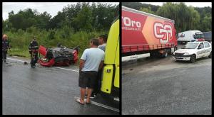 Accident mortal la Plugova, în Caraş Severin. Un autoturism a lovit un TIR şi soţia şoferului a pierit pe loc
