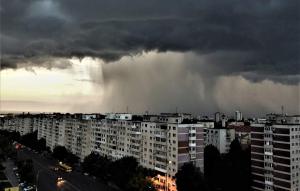 Imagini terifiante, cu norii de furtună la Constanța