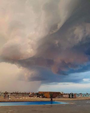 Imagini terifiante, cu norii de furtună la Constanța