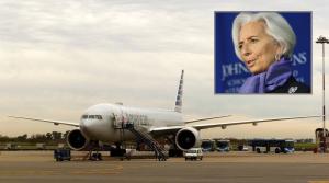 Clipe de groază pentru șefa FMI. Avionul în care se afla Christine Lagarde a aterizat de urgență în Argentina, la scurt timp de la decolare