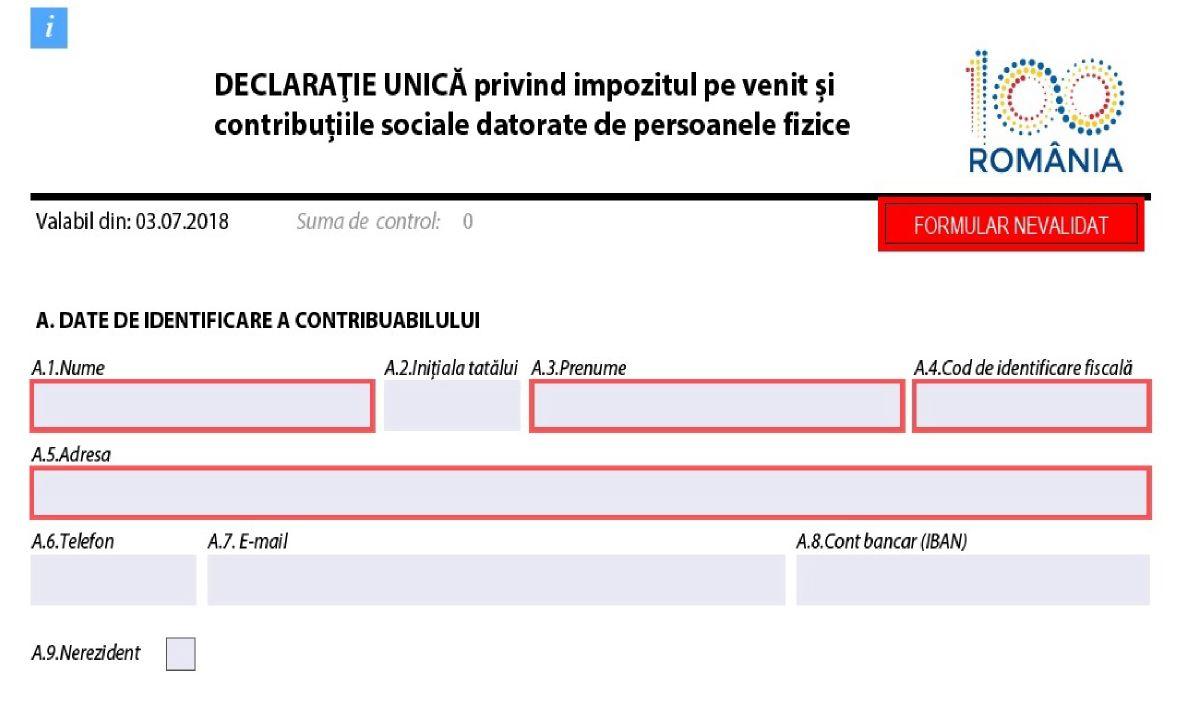 Declaratia Unica 2018 Cum Se CompleteazÄƒ DeclaraÅ£ia Anaf