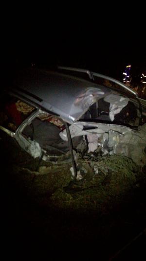 Accident teribil în Tulcea. Un tânăr a murit, altul a rămas fără picior după ce şoferul de 17 ani, beat şi fără permis, s-a izbit cu maşina de un copac
