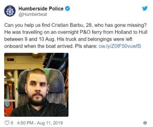 Un şofer român de TIR e dispărut de 2 luni, între Olanda şi Anglia. Tatăl lui Cristian e disperat: "Nimeni nu ştie nimic"