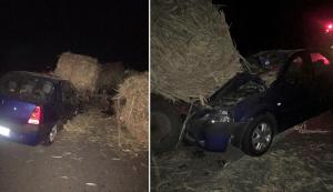 Un procuror a murit în Teleorman, după ce o mașină s-a izbit de un tractor cu baloți