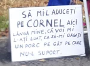 O procuroare din Brașov, protest în stradă pentru fostul iubit: "Să mi-l aduceți pe Cornel aici, lângă mine"