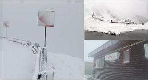 Ninge de ore bune pe Transfăgărăşan! Stratul de zăpadă depăşeşte deja 10 centimetri (Video)