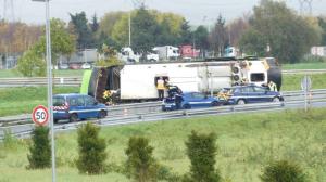Autocar cu români, accident teribil în Franţa. 33 de victime, 4 în stare foarte gravă