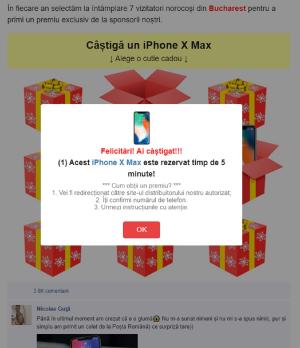 Înșelătorie cu "iPhone X Max" pe internet. Victimele, păcălite să trimită SMS la suprataxă